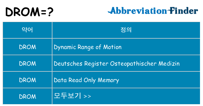 drom 대 한 무엇을 서가