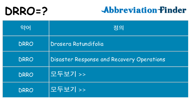 drro 대 한 무엇을 서가
