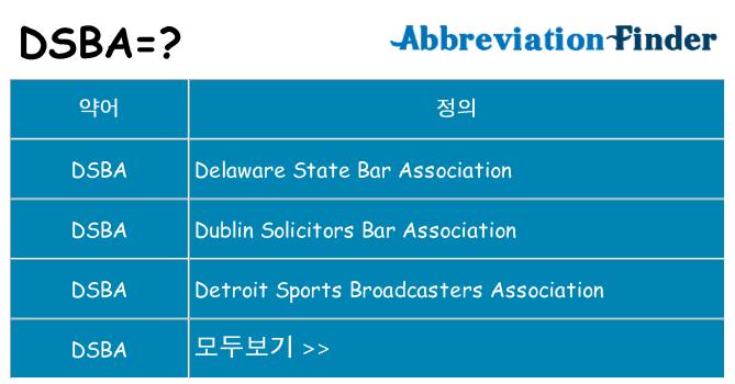 dsba 대 한 무엇을 서가
