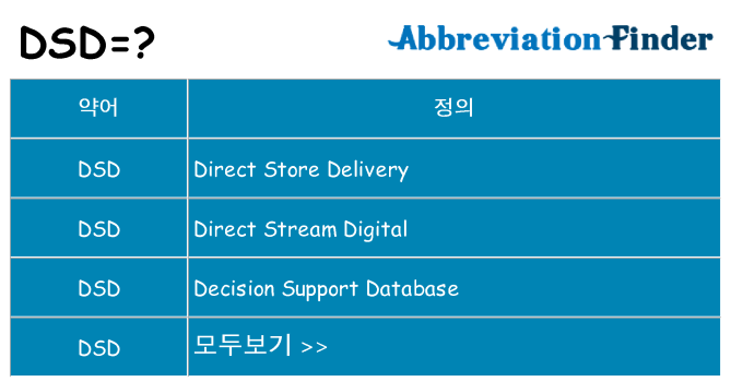 dsd 대 한 무엇을 서가