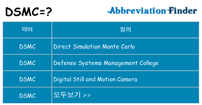 dsmc 대 한 무엇을 서가