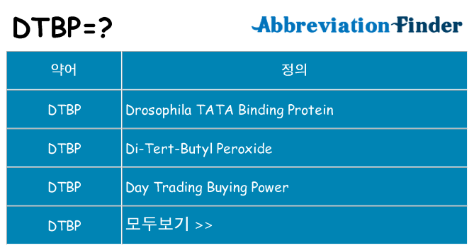 dtbp 대 한 무엇을 서가