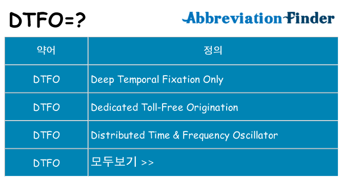 dtfo 대 한 무엇을 서가