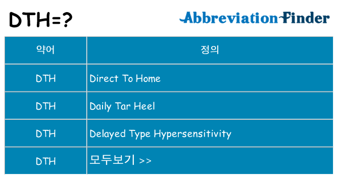 dth 대 한 무엇을 서가