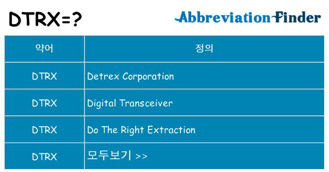 dtrx 대 한 무엇을 서가