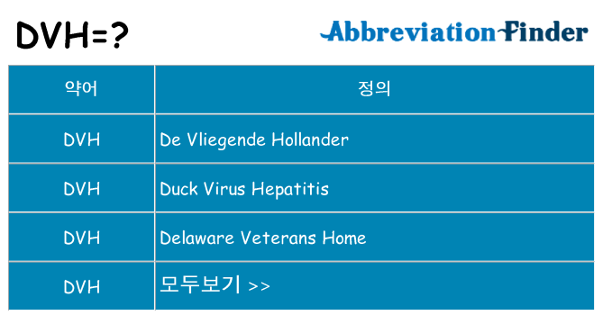 dvh 대 한 무엇을 서가