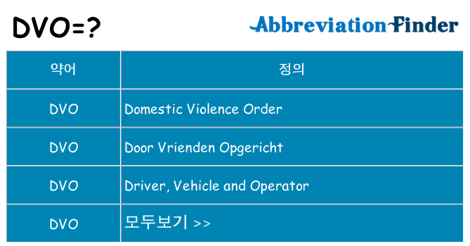 dvo 대 한 무엇을 서가