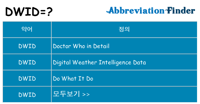 dwid 대 한 무엇을 서가