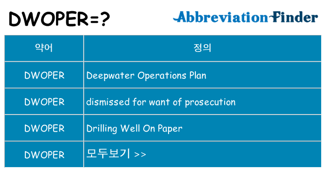 dwoper 대 한 무엇을 서가