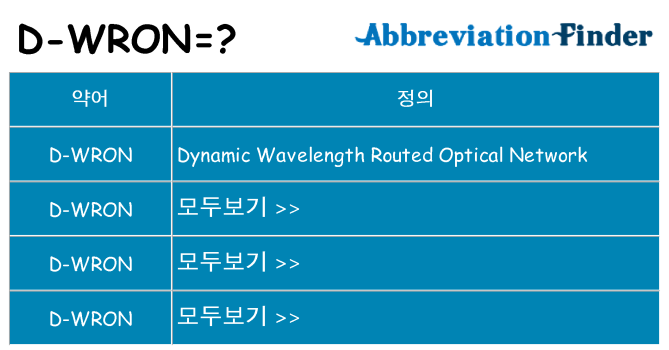 d-wron 대 한 무엇을 서가