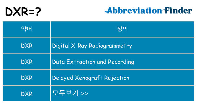 dxr 대 한 무엇을 서가