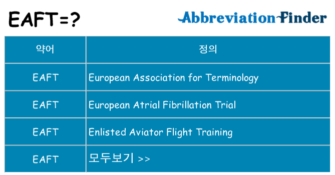 eaft 대 한 무엇을 서가