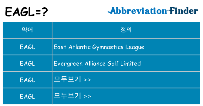 eagl 대 한 무엇을 서가