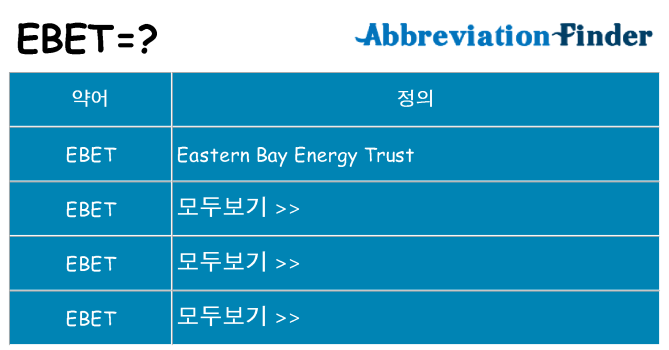 ebet 대 한 무엇을 서가
