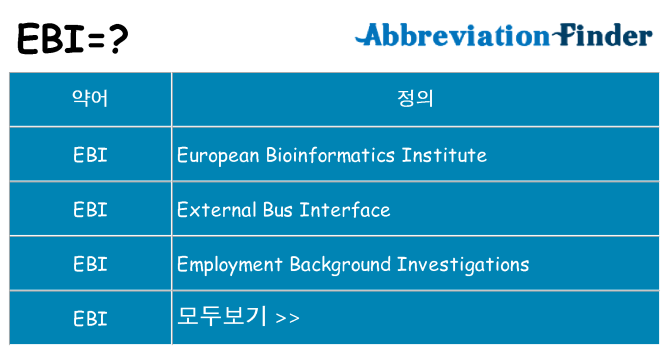 ebi 대 한 무엇을 서가