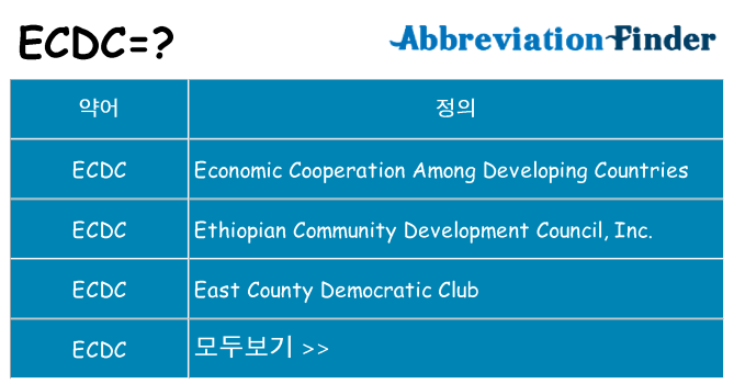 ecdc 대 한 무엇을 서가