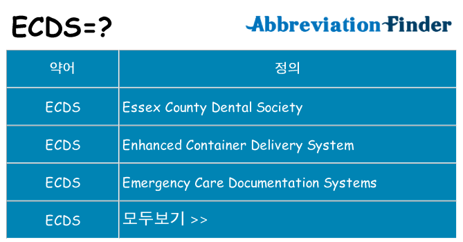 ecds 대 한 무엇을 서가