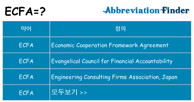 ecfa 대 한 무엇을 서가