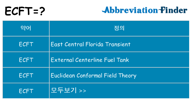 ecft 대 한 무엇을 서가