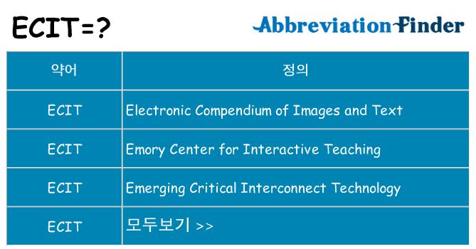 ecit 대 한 무엇을 서가