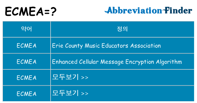 ecmea 대 한 무엇을 서가