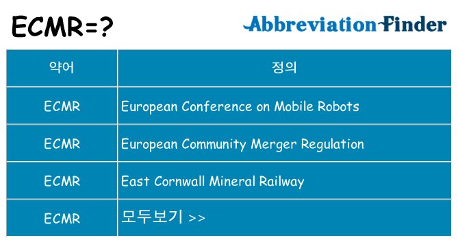 ecmr 대 한 무엇을 서가