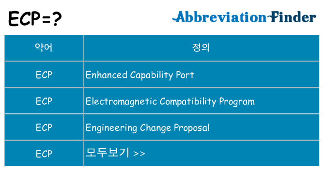 ecp 대 한 무엇을 서가
