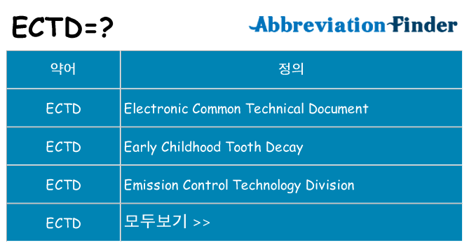 ectd 대 한 무엇을 서가