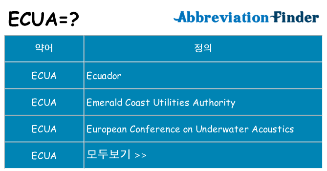 ecua 대 한 무엇을 서가