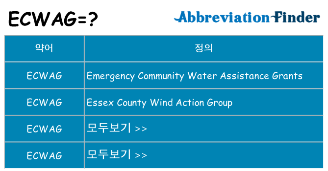 ecwag 대 한 무엇을 서가