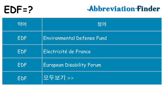 edf 대 한 무엇을 서가