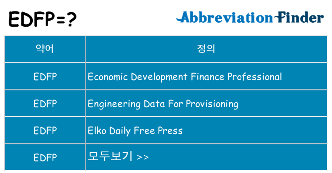 edfp 대 한 무엇을 서가