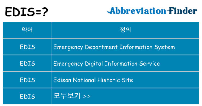 edis 대 한 무엇을 서가