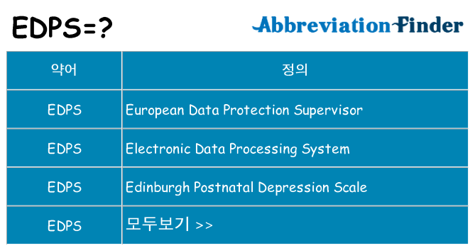 edps 대 한 무엇을 서가