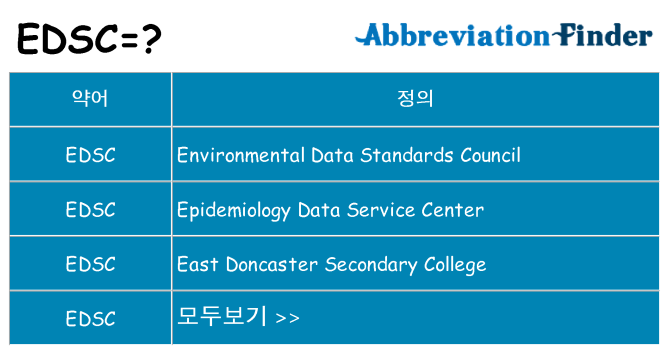 edsc 대 한 무엇을 서가