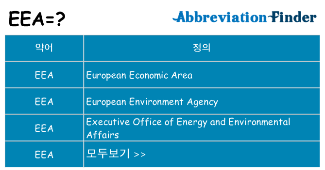 eea 대 한 무엇을 서가