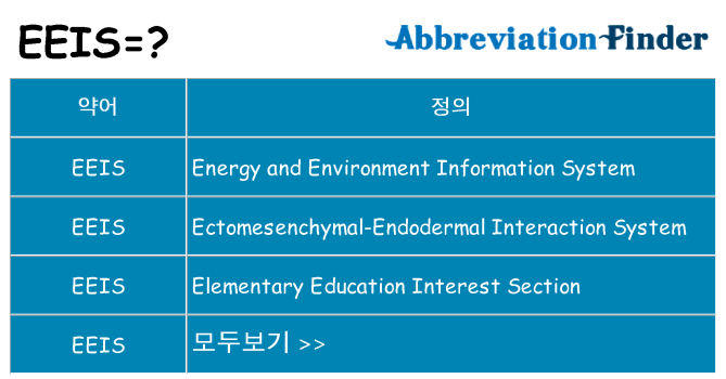 eeis 대 한 무엇을 서가