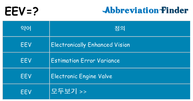 eev 대 한 무엇을 서가