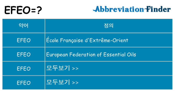 efeo 대 한 무엇을 서가
