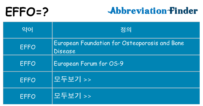 effo 대 한 무엇을 서가
