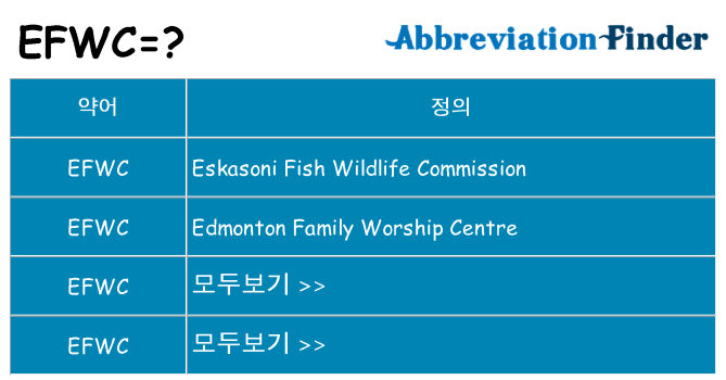 efwc 대 한 무엇을 서가