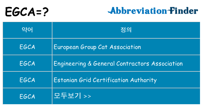 egca 대 한 무엇을 서가
