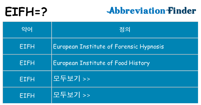 eifh 대 한 무엇을 서가