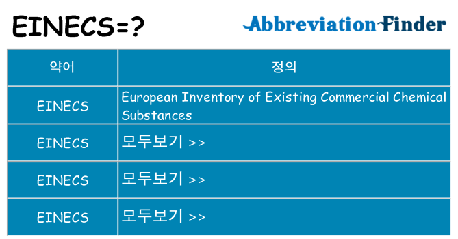 einecs 대 한 무엇을 서가