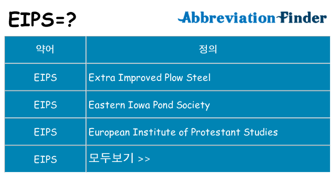 eips 대 한 무엇을 서가