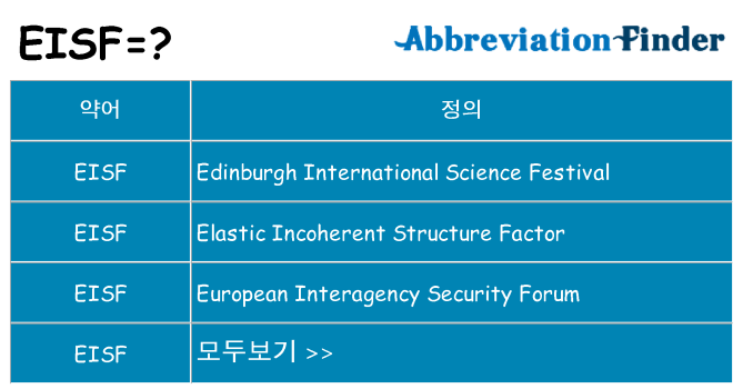 eisf 대 한 무엇을 서가