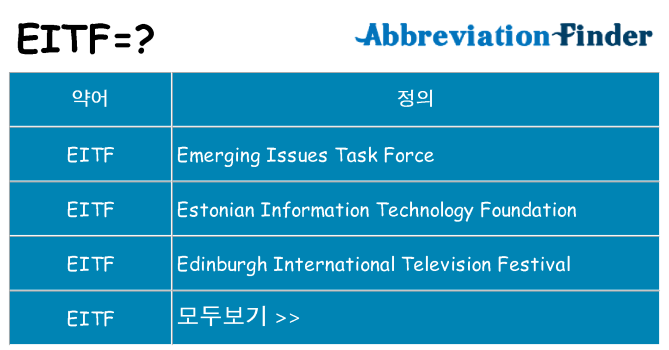 eitf 대 한 무엇을 서가