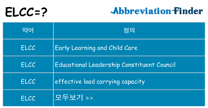 elcc 대 한 무엇을 서가