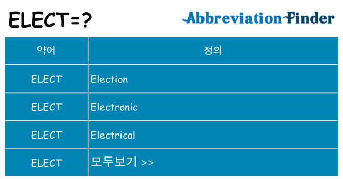 elect 대 한 무엇을 서가