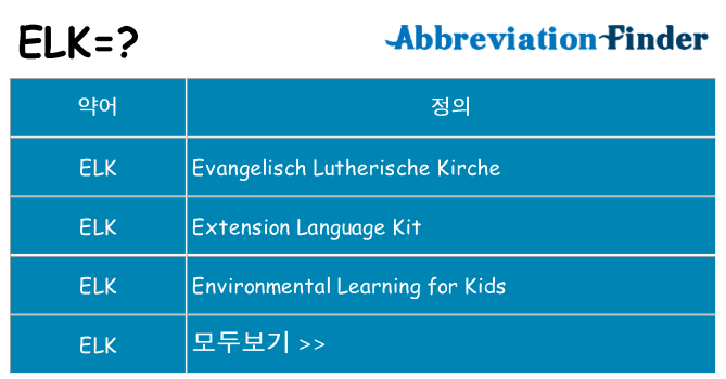 elk 대 한 무엇을 서가